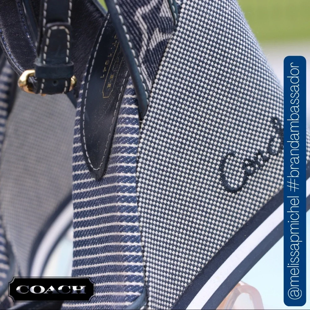 Coach Denim Tawney Wedges - Picture 4 of 9